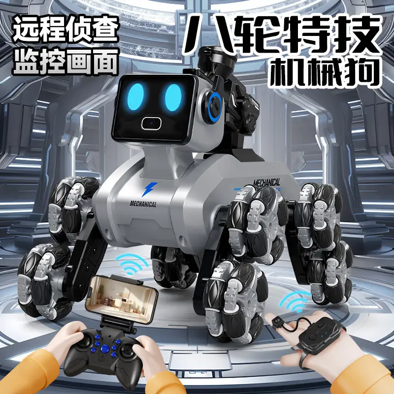 Intelligent Robot Dog Electric Remote Control Car Boy Toy Kidsren's Car Eight-Wheel Gesture Sensor Pet Birthday Gift