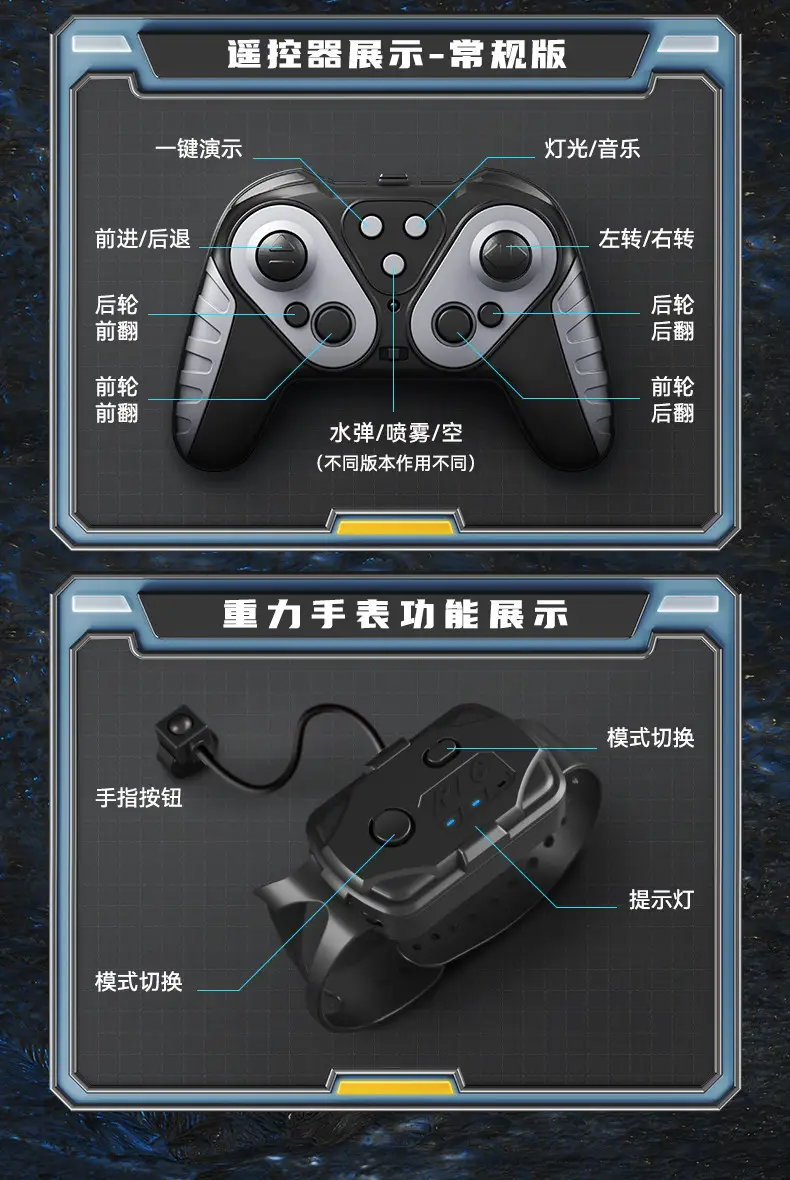 Intelligent Robot Dog Electric Remote Control Car Boy Toy Kidsren's Car Eight-Wheel Gesture Sensor Pet Birthday Gift — feature 15