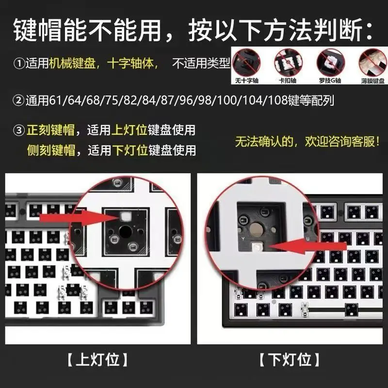 New Style Micro-Dust Translucent Keycaps with Pbt Personalized Gradient Craftsmanship, Compatible with Cross-Axis Mechanical Keyboards — feature 3