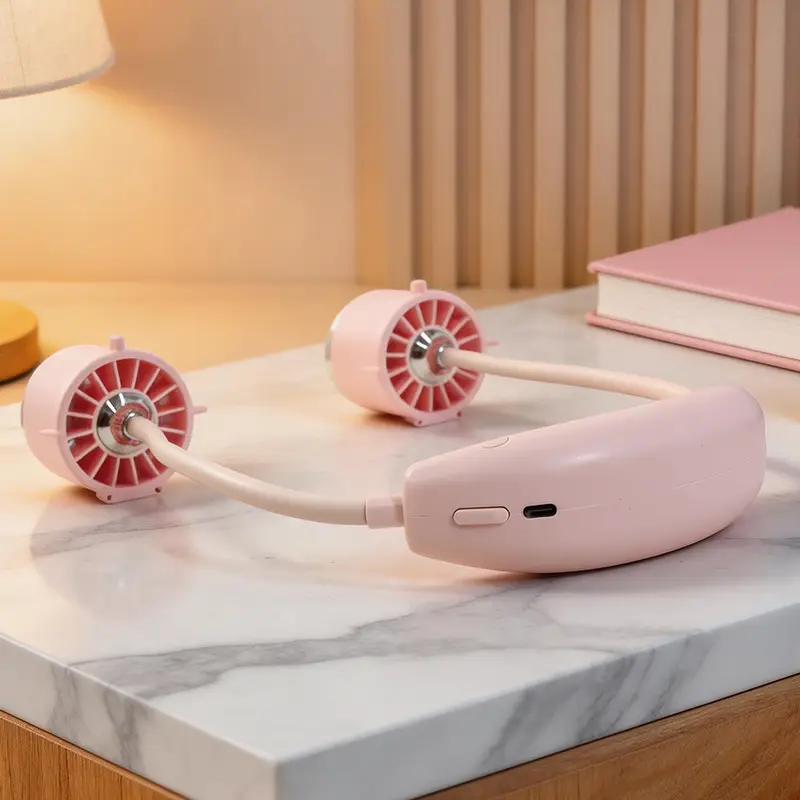 Fashionable Neck-Hanging Fan with Multiple Speed Settings, USB Charging, Portable Neck Fan, Gift