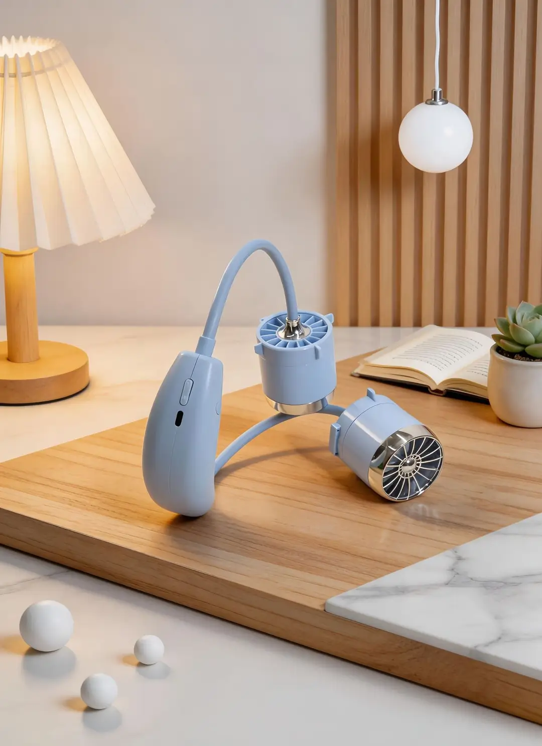 Fashionable Neck-Hanging Fan with Multiple Speed Settings, USB Charging, Portable Neck Fan, Gift — feature 10