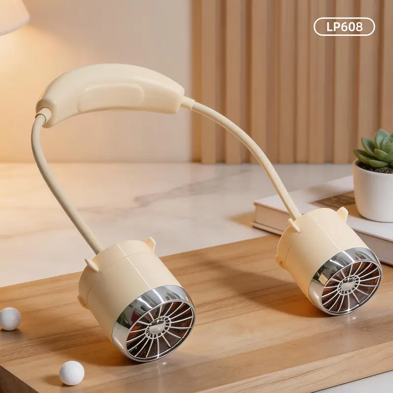 Fashionable Neck-Hanging Fan with Multiple Speed Settings, USB Charging, Portable Neck Fan, Gift