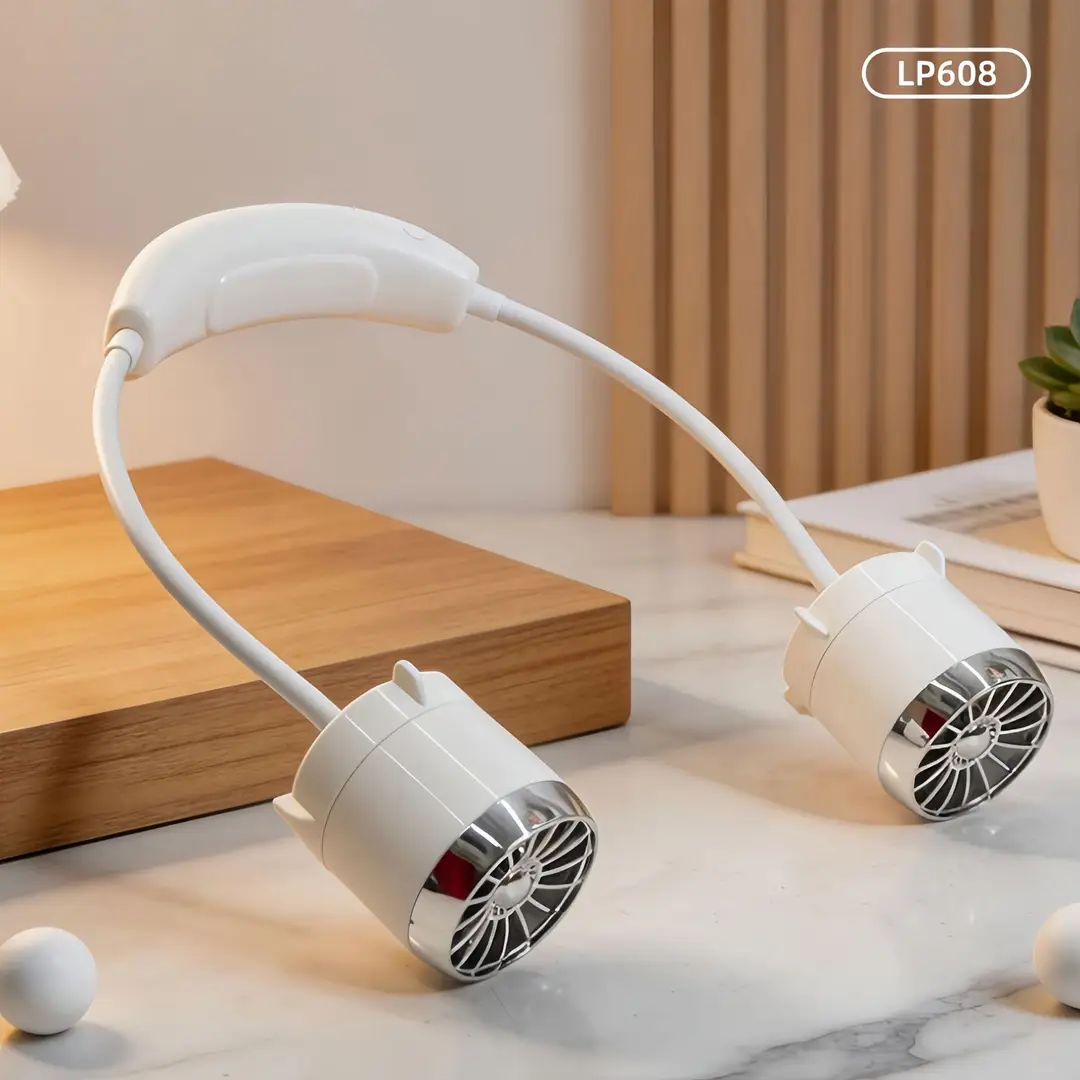 Fashionable Neck-Hanging Fan with Multiple Speed Settings, USB Charging, Portable Neck Fan, Gift