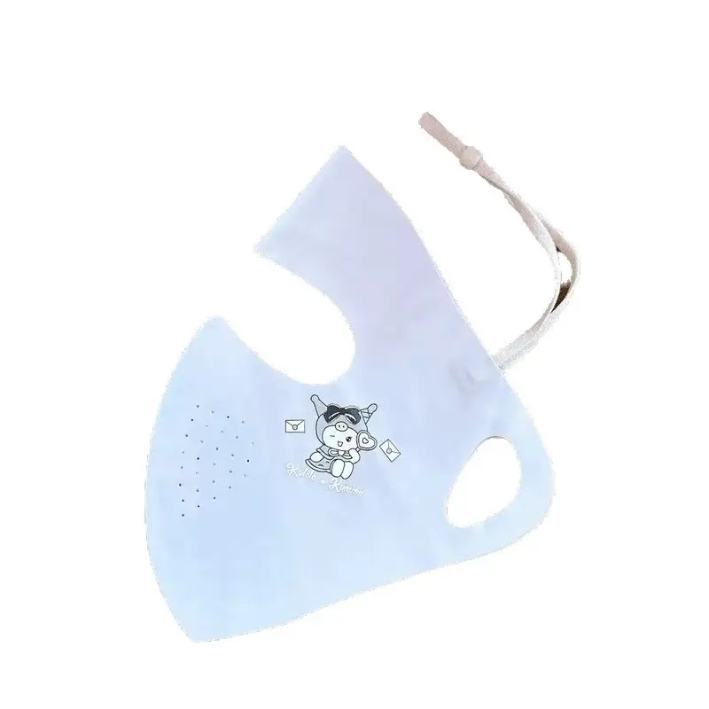 Children's Sun Protection Mask for Girls, Summer Uv Protection Full-Face Mask, Outdoor Ice Silk Cooling Sunshade Face Mask
