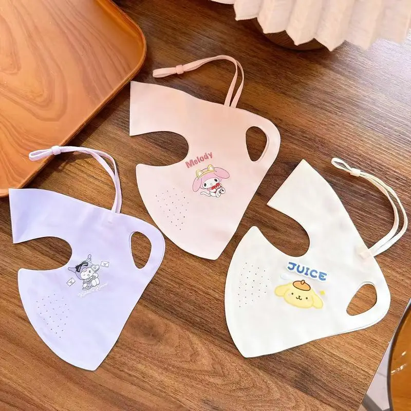 Children's Sun Protection Mask for Girls, Summer Uv Protection Full-Face Mask, Outdoor Ice Silk Cooling Sunshade Face Mask — feature 2