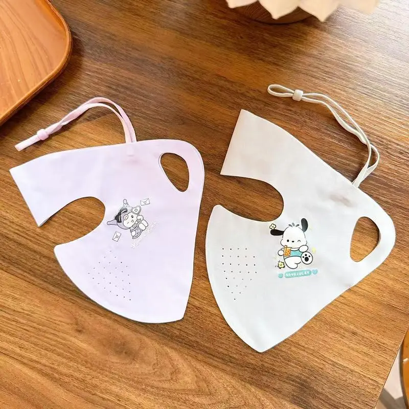 Children's Sun Protection Mask for Girls, Summer Uv Protection Full-Face Mask, Outdoor Ice Silk Cooling Sunshade Face Mask — feature 5
