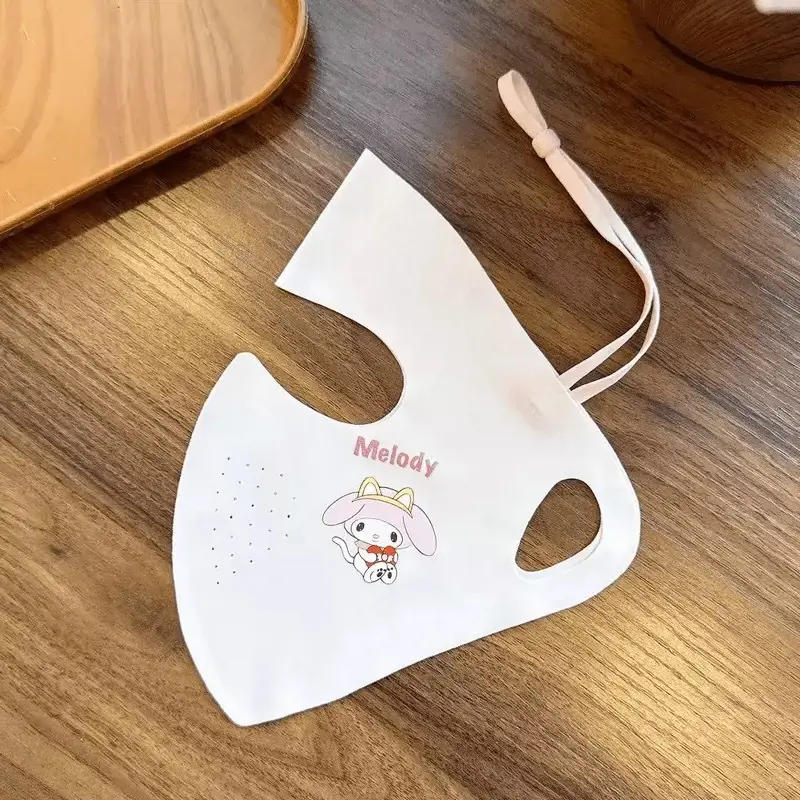 Children's Sun Protection Mask for Girls, Summer Uv Protection Full-Face Mask, Outdoor Ice Silk Cooling Sunshade Face Mask