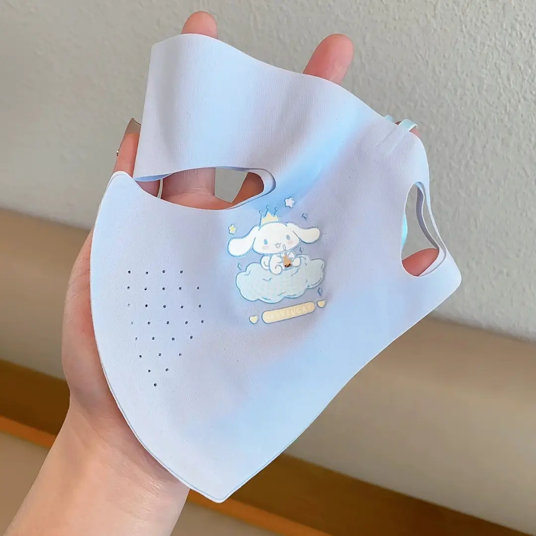 Children's Sun Protection Mask for Girls, Summer Uv Protection Full-Face Mask, Outdoor Ice Silk Cooling Sunshade Face Mask