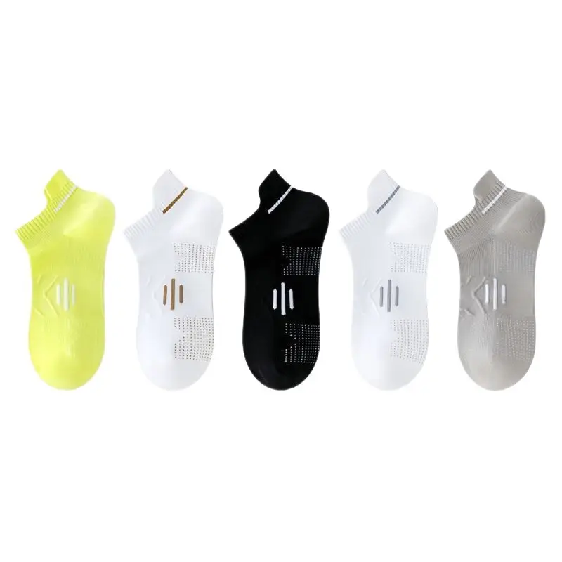 [7A Antibacterial and Deodorant] Men's Spring and Summer Thin Breathable Short Socks, Sweat-Absorbent Versatile Sports Socks for Men