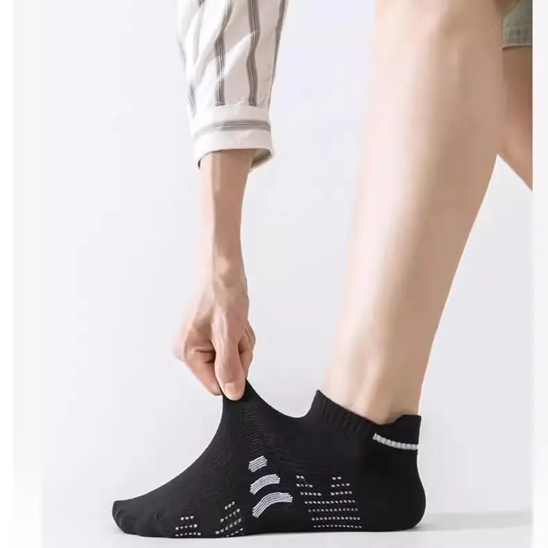 [7A Antibacterial and Deodorant] Men's Spring and Summer Thin Breathable Short Socks, Sweat-Absorbent Versatile Sports Socks for Men — feature 8