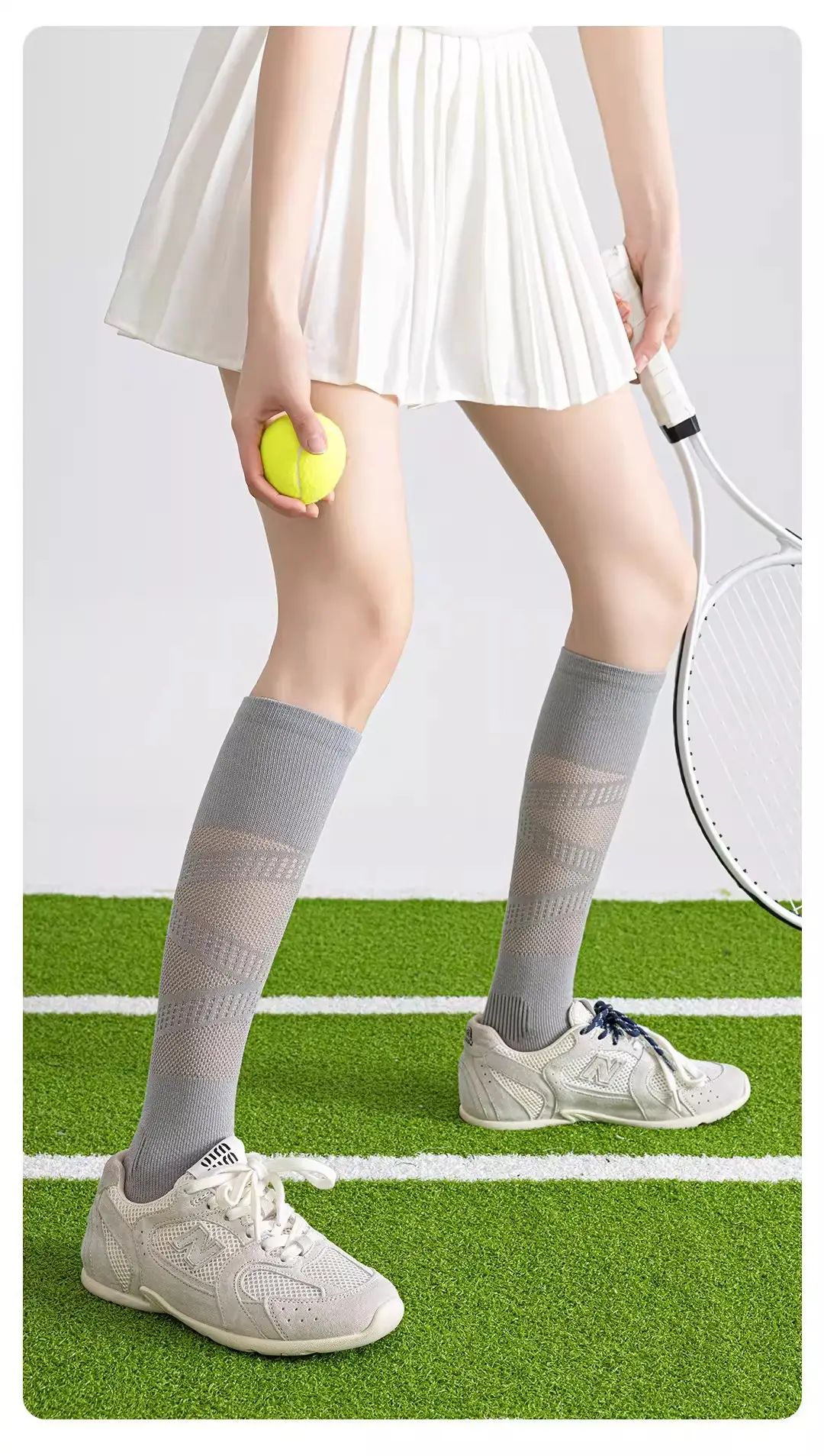 Cloud Sensation Circle Pressure Sports Socks for Women, Thin Mesh Calf Socks for Spring and Summer, Suitable for Fitness, Running, Yoga, and Badminton — feature 18