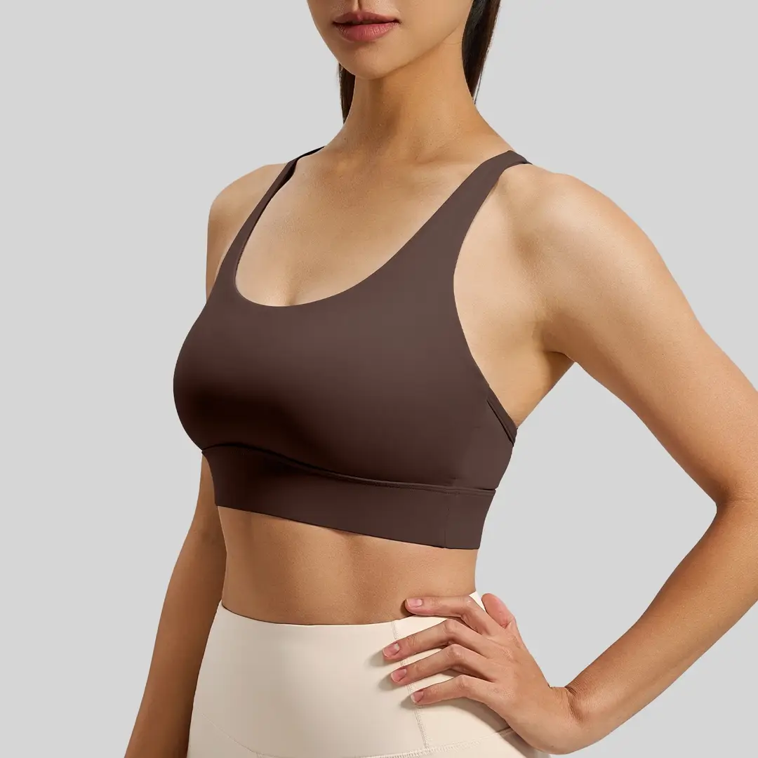 Mesh Cross-Back Sports Bra, Beautiful Back Top, High-Intensity Shock-Proof Yoga Fitness Underwear for Women