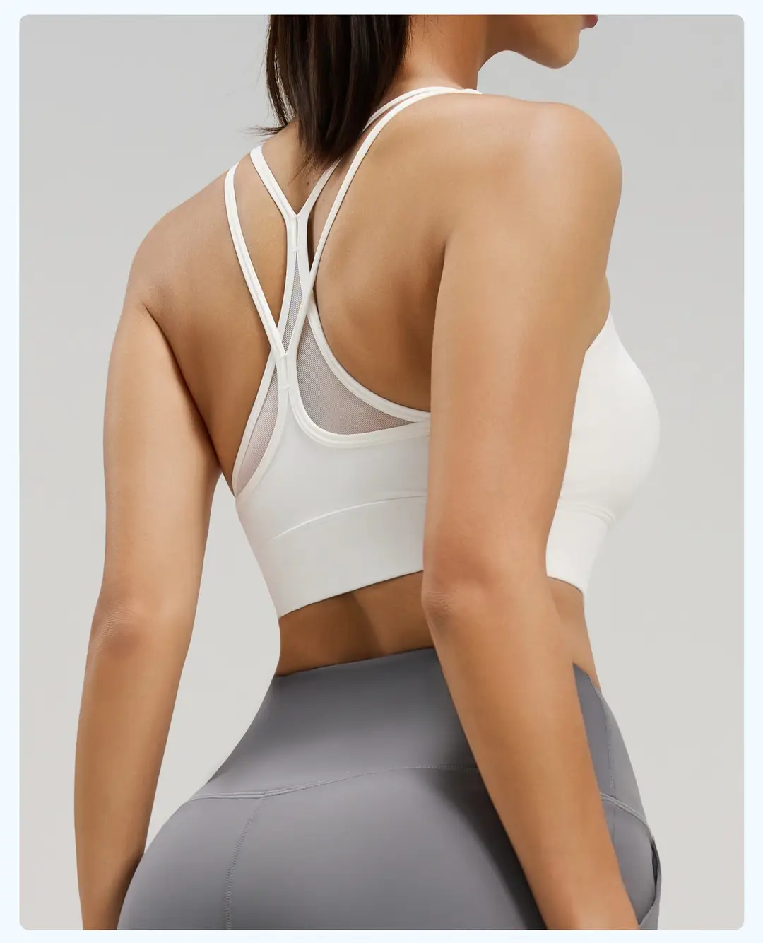 Mesh Cross-Back Sports Bra, Beautiful Back Top, High-Intensity Shock-Proof Yoga Fitness Underwear for Women — feature 15