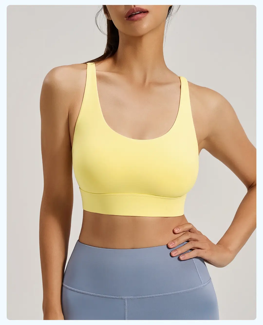 Mesh Cross-Back Sports Bra, Beautiful Back Top, High-Intensity Shock-Proof Yoga Fitness Underwear for Women — feature 18