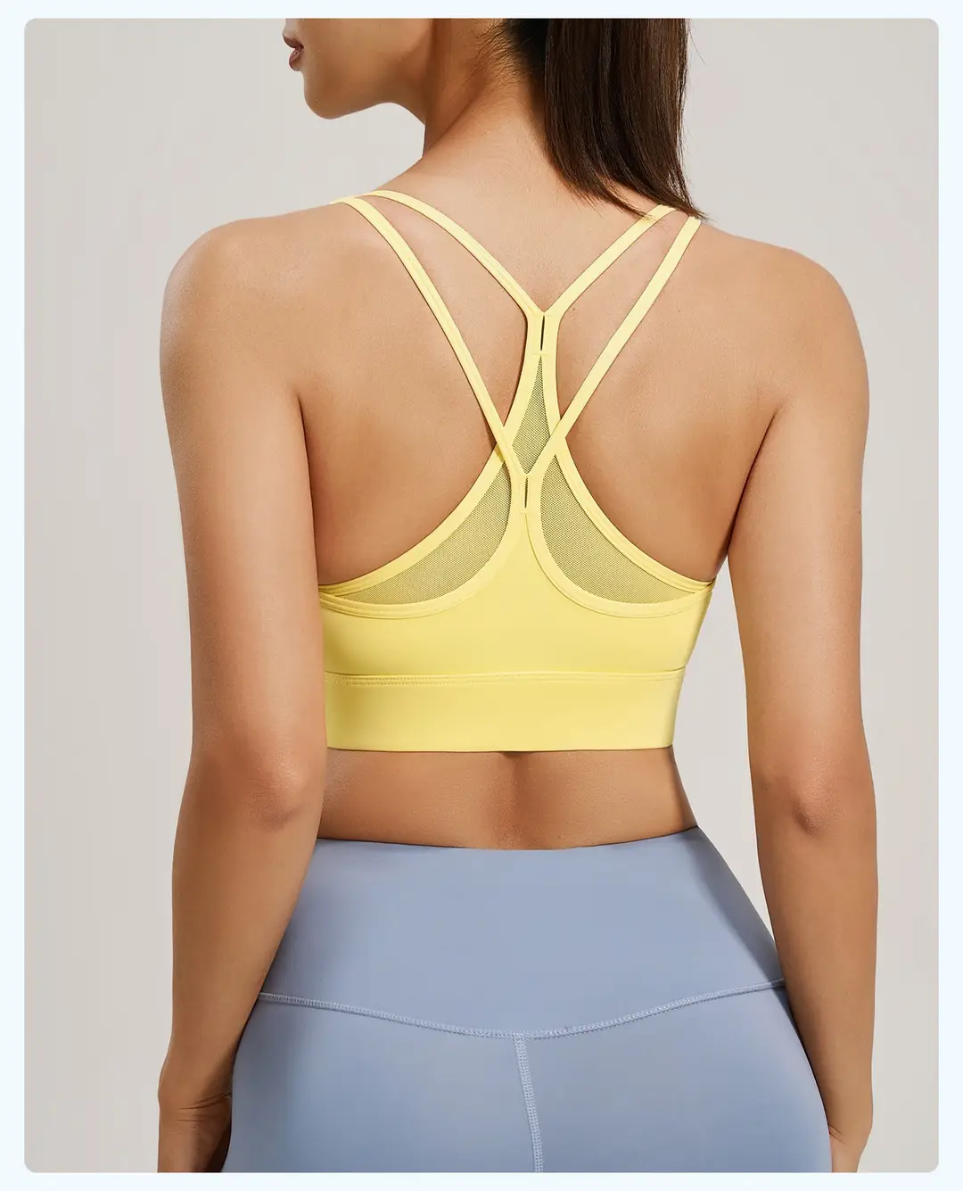 Mesh Cross-Back Sports Bra, Beautiful Back Top, High-Intensity Shock-Proof Yoga Fitness Underwear for Women — feature 19