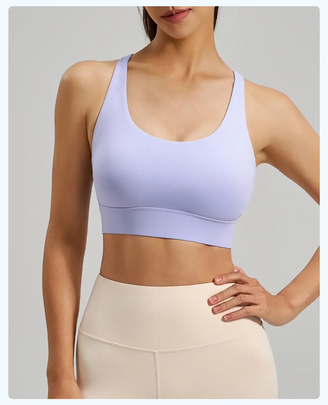 Mesh Cross-Back Sports Bra, Beautiful Back Top, High-Intensity Shock-Proof Yoga Fitness Underwear for Women — feature 20