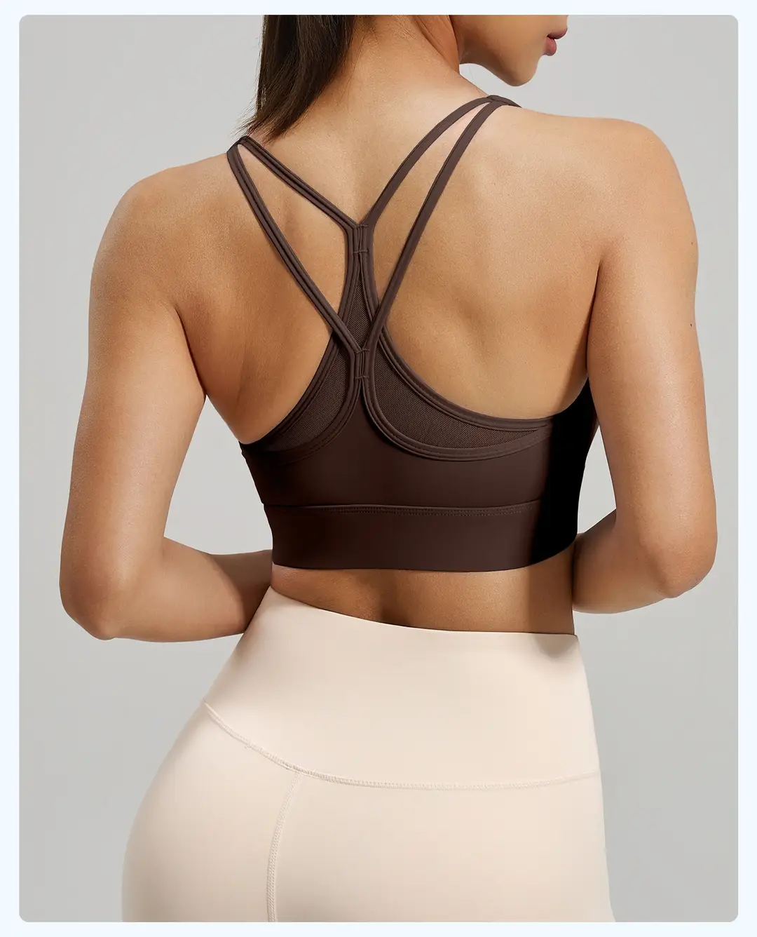 Mesh Cross-Back Sports Bra, Beautiful Back Top, High-Intensity Shock-Proof Yoga Fitness Underwear for Women — feature 25