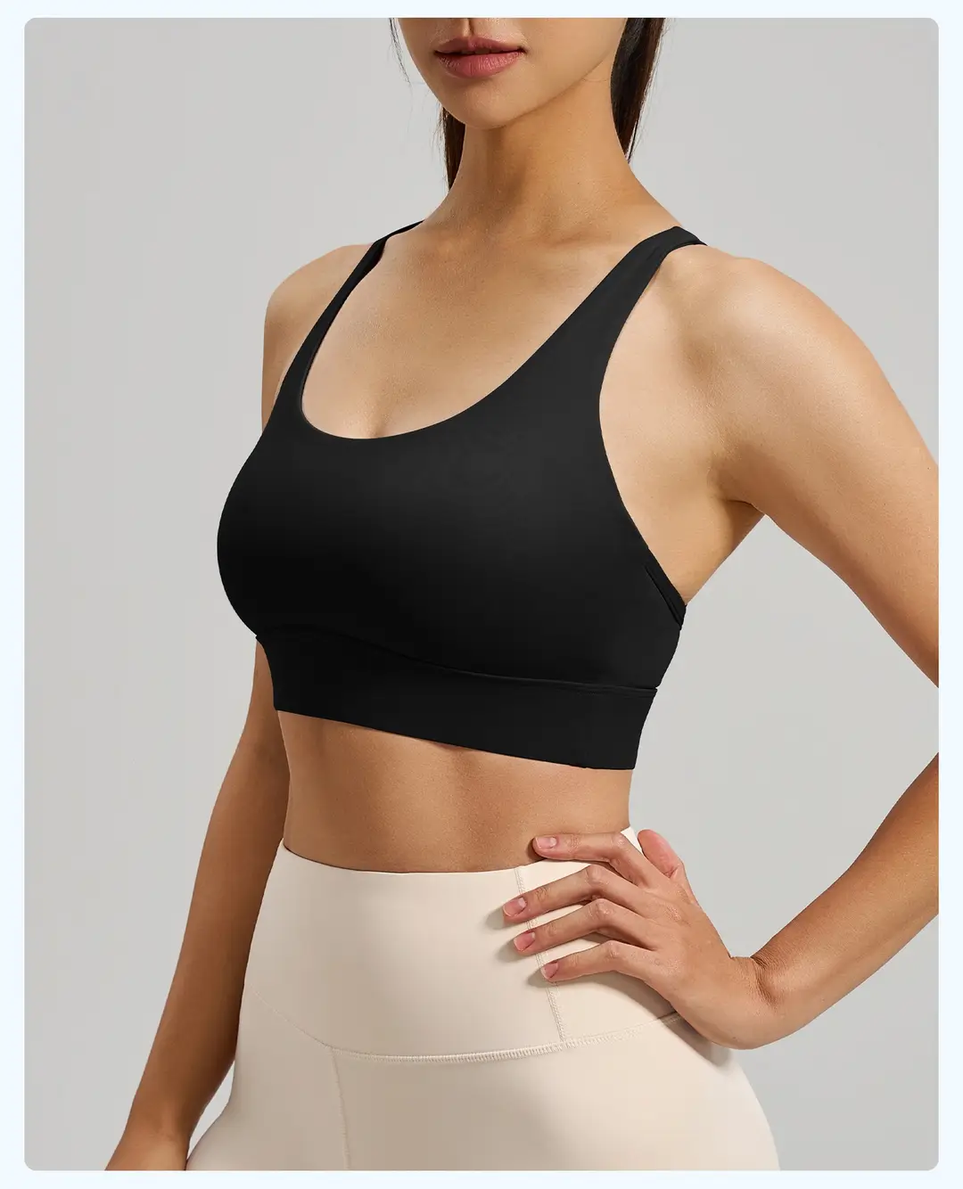 Mesh Cross-Back Sports Bra, Beautiful Back Top, High-Intensity Shock-Proof Yoga Fitness Underwear for Women — feature 26