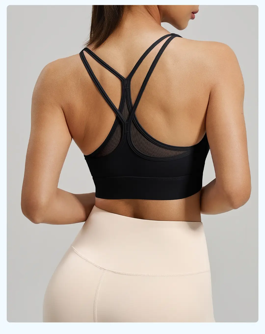 Mesh Cross-Back Sports Bra, Beautiful Back Top, High-Intensity Shock-Proof Yoga Fitness Underwear for Women — feature 27