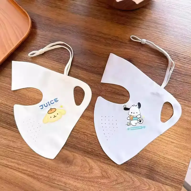 Children's Sun Protection Mask for Girls, Summer Uv Protection Full-Face Mask, Outdoor Ice Silk Cooling Sunshade Face Mask — feature 3