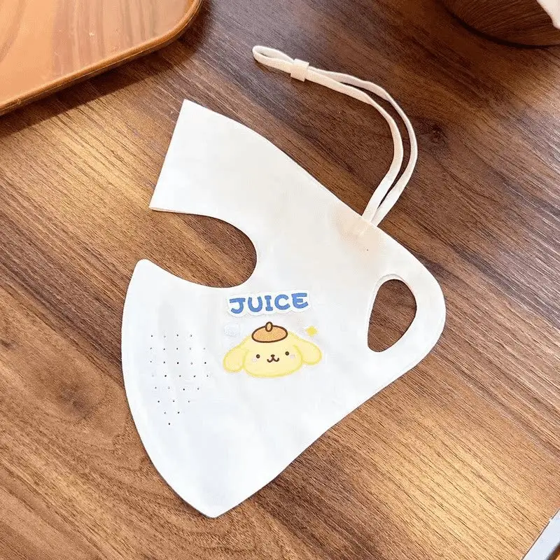 Children's Sun Protection Mask for Girls, Summer Uv Protection Full-Face Mask, Outdoor Ice Silk Cooling Sunshade Face Mask