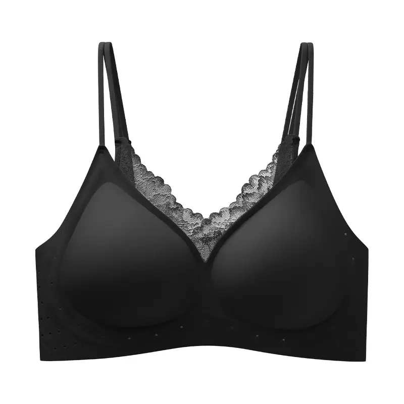 New Style French Seamless Soft Support Bra with a Soft and Comfortable Feel, Skin-Friendly Fixed Cup, Breathable Women's Bra Wholesale