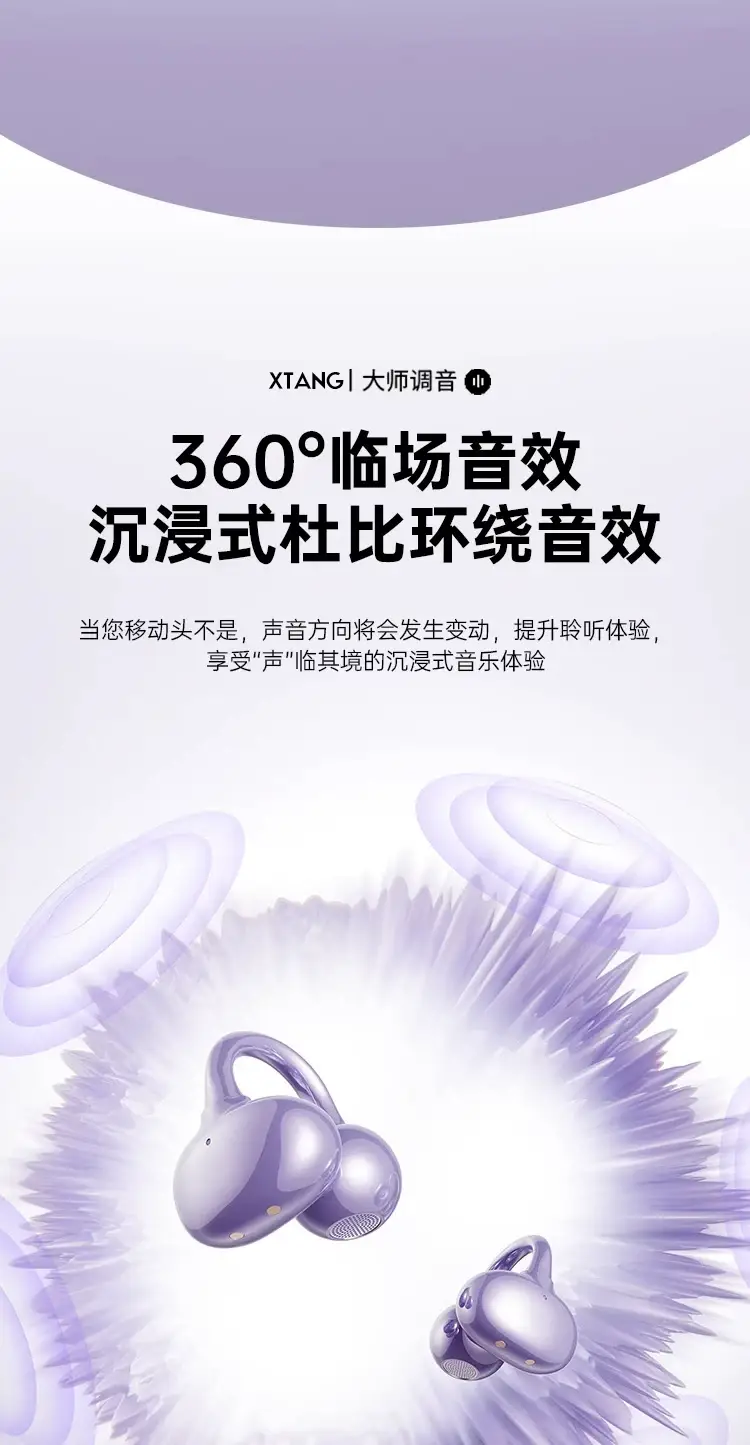 2026 New Model Bluetooth Earphones, Ear-Clip Type, Air Conduction, In-Ear Wireless, Over-Ear Style, Wireless Headphones for Running — feature 25