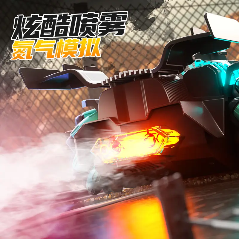 Children's Oversized F Formula Gesture-Sensing Remote Control Car with Spray Stunt Drifting Racing Four-Wheel Drive Toy for Boys