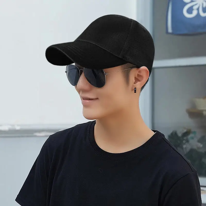 Men's Grey Mesh Sun Cap Lightweight Breathable Summer Cap - Image 8
