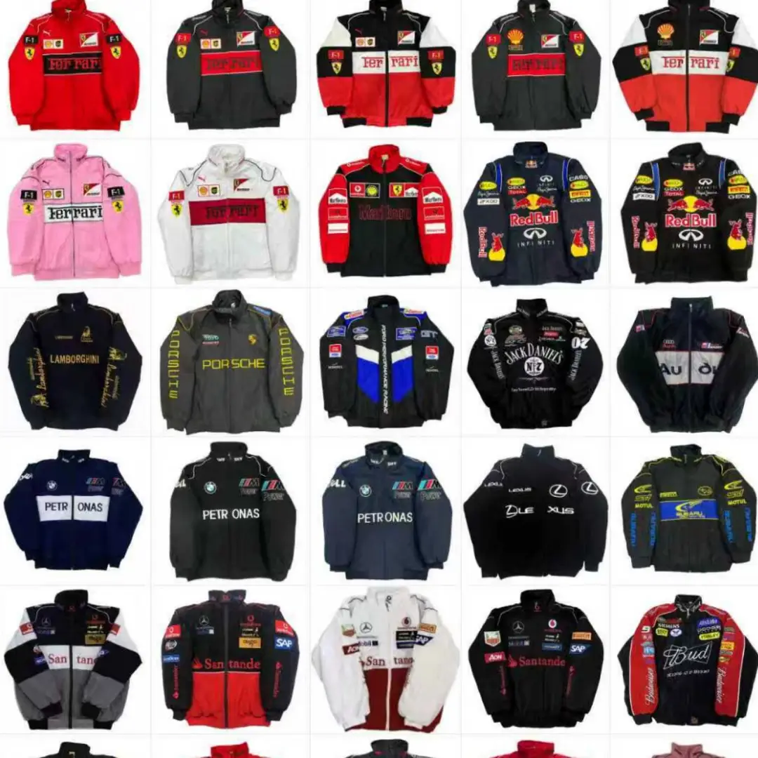 F1 Embroidered Racing Suit "Thin Style" Cross-Border Full Range of Cycling Suits Embroidered European and American Style Pilot Jacket Casual Wear