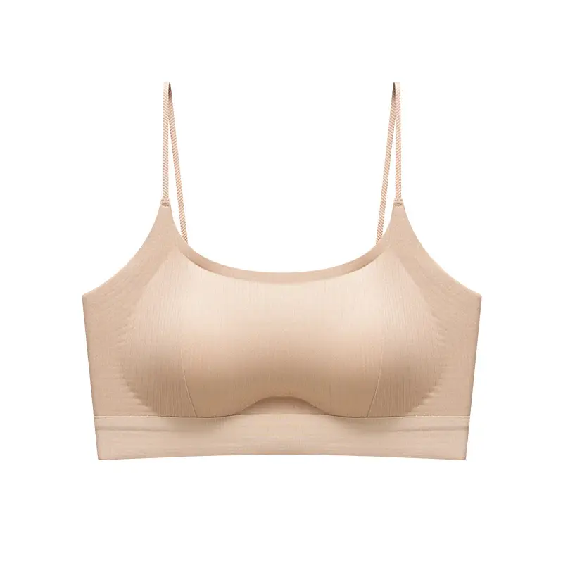 【One Garment, Four Ways to Wear】New Seamless Foundation-Like Lingerie with Beautiful Back Design, Anti-Exposure Camisole, Small Chest Gathering Women's Lingerie