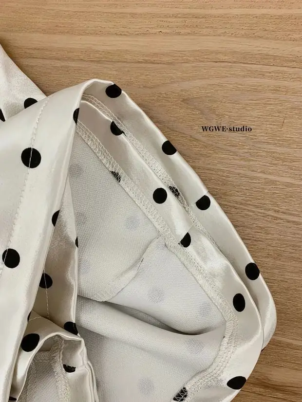 Elegant Satin Polka Dot Simple Skirt for Women, New Spring and Summer Style, Slimming Low-Waist Hip-Hugging Skirt, Age-Reducing A-Line Short Skirt — feature 9