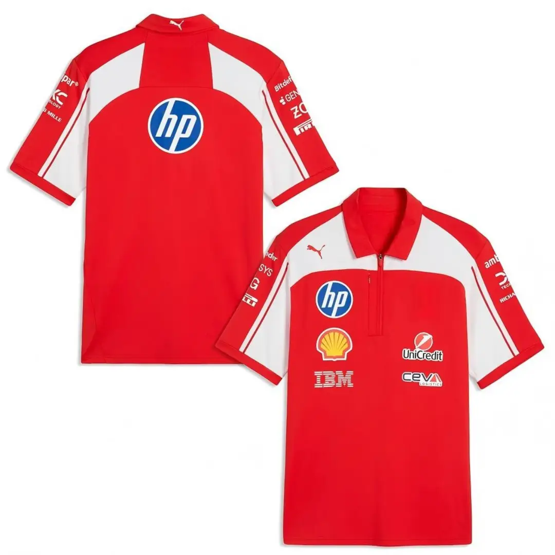 2026 New F1 Racing Polo Shirt Motorcycle Clothing Mountain Breathable Quick-Drying Round Neck Short-Sleeved Polo Off-Road Shirt