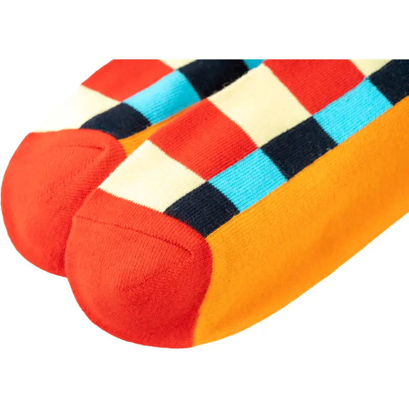 Casual Business Plaid Socks for Men and Women, British Style Cotton Socks, Colorful Plaid Mid-Tube Retro Trendy Long Socks — feature 12