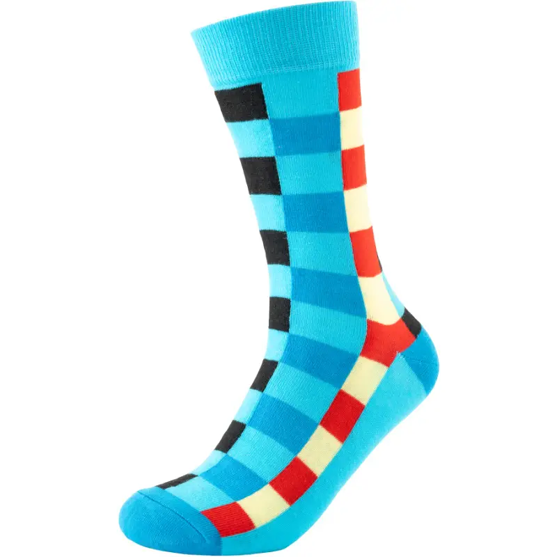 Casual Business Plaid Socks for Men and Women, British Style Cotton Socks, Colorful Plaid Mid-Tube Retro Trendy Long Socks — feature 20