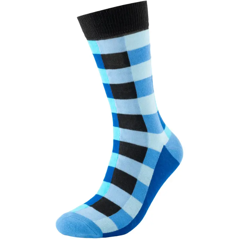 Casual Business Plaid Socks for Men and Women, British Style Cotton Socks, Colorful Plaid Mid-Tube Retro Trendy Long Socks — feature 23