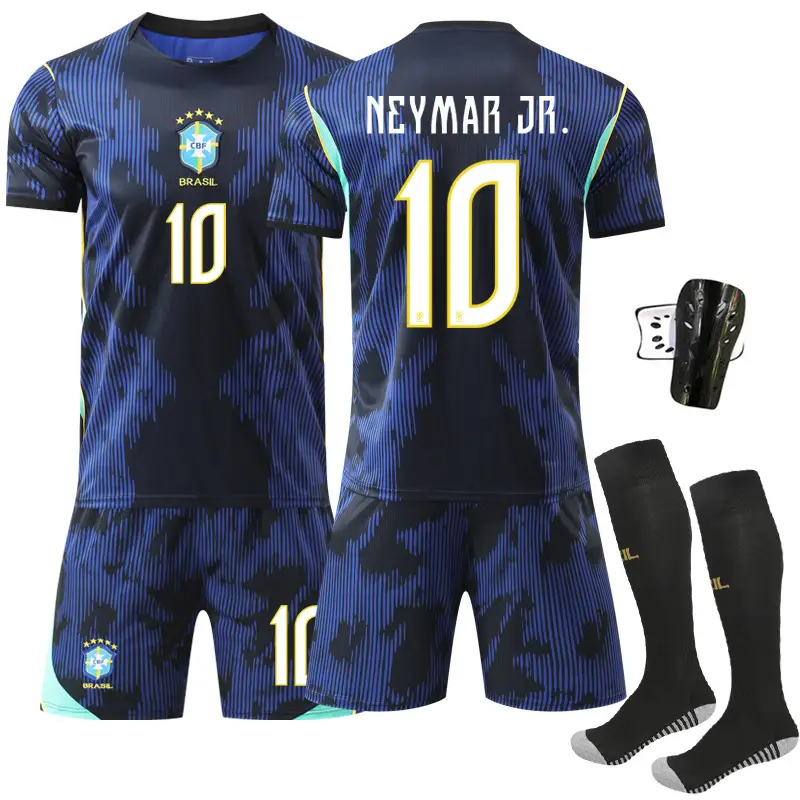 2026 World Cup Brazil Away Football Uniform Set No. 10 Neymar Cross-Border Jersey National Team Shirt Summer