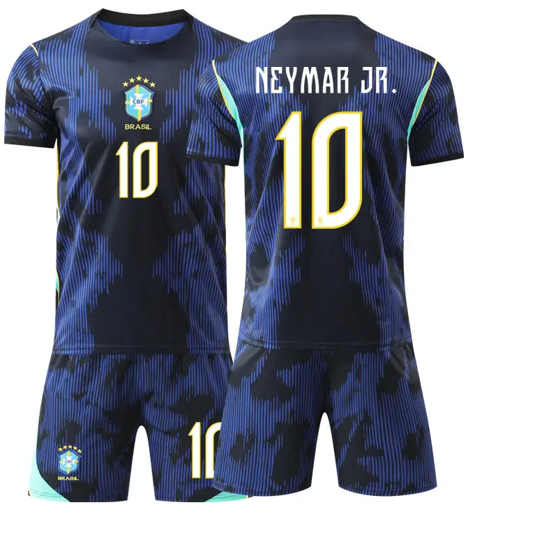2026 World Cup Brazil Away Football Uniform Set No. 10 Neymar Cross-Border Jersey National Team Shirt Summer
