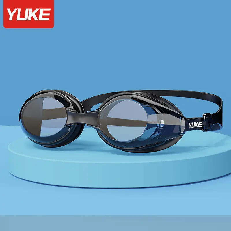 Swimming Goggles for Men and Women, Myopia-Proof, High-Definition, Anti-Fog, Anti-Horizontal Light, Electroplated Swimming Goggles with Earplugs, Swimming Equipment Wholesale