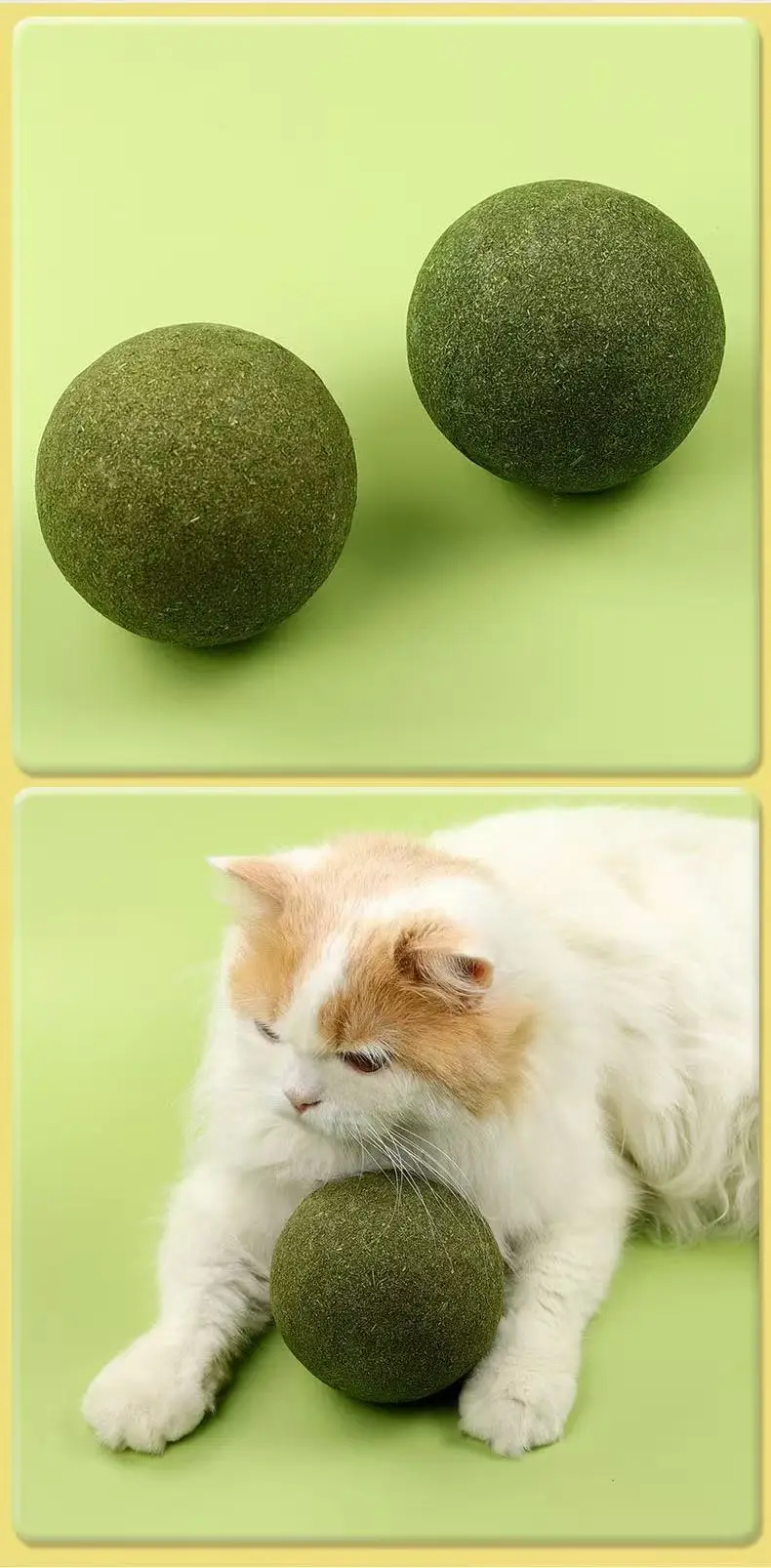 Catnip Ball Extra Large 10cm Cat Toys Self-Entertainment Gadget for Boredom Relief Teeth Grinding Cat Grass Ball Teaser Stick Cat Toy — feature 8
