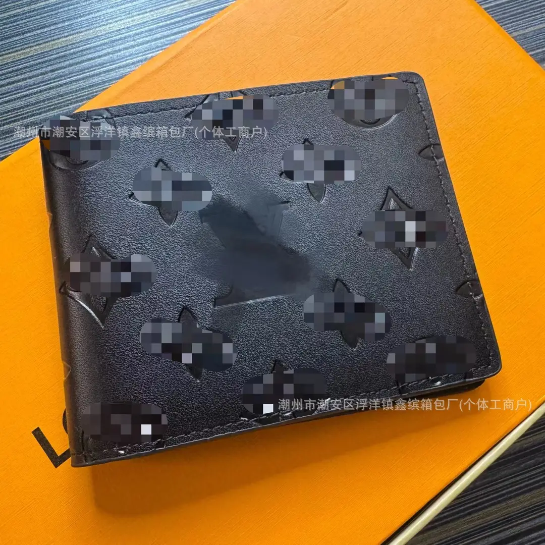 New Foreign Trade In-Stock Short Wallet with Multiple Card Slots, European and American Business Style, Thin, Multifunctional, Large Capacity Wallet for Men Q217