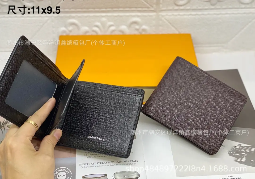 New Foreign Trade In-Stock Short Wallet with Multiple Card Slots, European and American Business Style, Thin, Multifunctional, Large Capacity Wallet for Men Q217