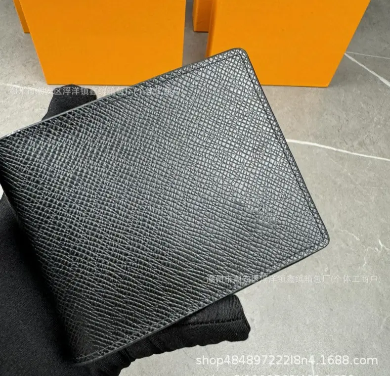 New Foreign Trade In-Stock Short Wallet with Multiple Card Slots, European and American Business Style, Thin, Multifunctional, Large Capacity Wallet for Men Q217