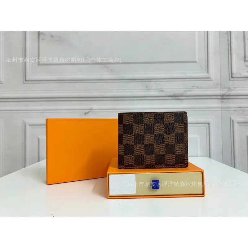 New Foreign Trade In-Stock Short Wallet with Multiple Card Slots, European and American Business Style, Thin, Multifunctional, Large Capacity Wallet for Men Q217