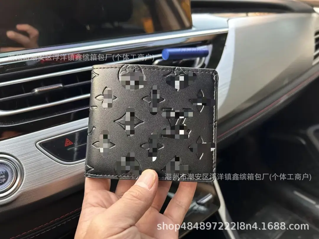New Foreign Trade In-Stock Short Wallet with Multiple Card Slots, European and American Business Style, Thin, Multifunctional, Large Capacity Wallet for Men Q217