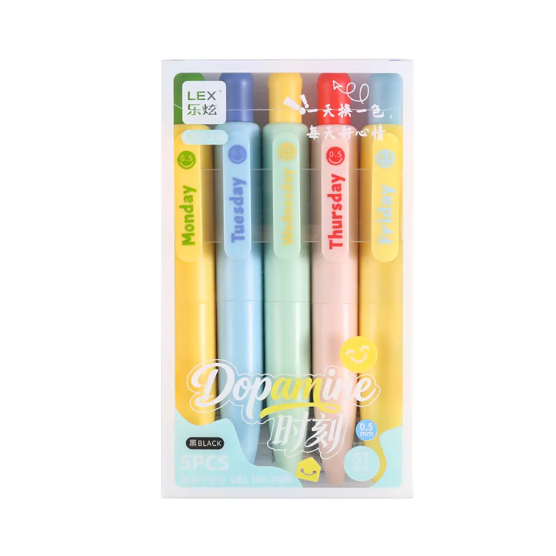 Cute Pocket Pen Mini Portable Pen Ins-Style High-Value 0.5mm Black Gel Pen Quick-Drying Retractable Chubby Pen