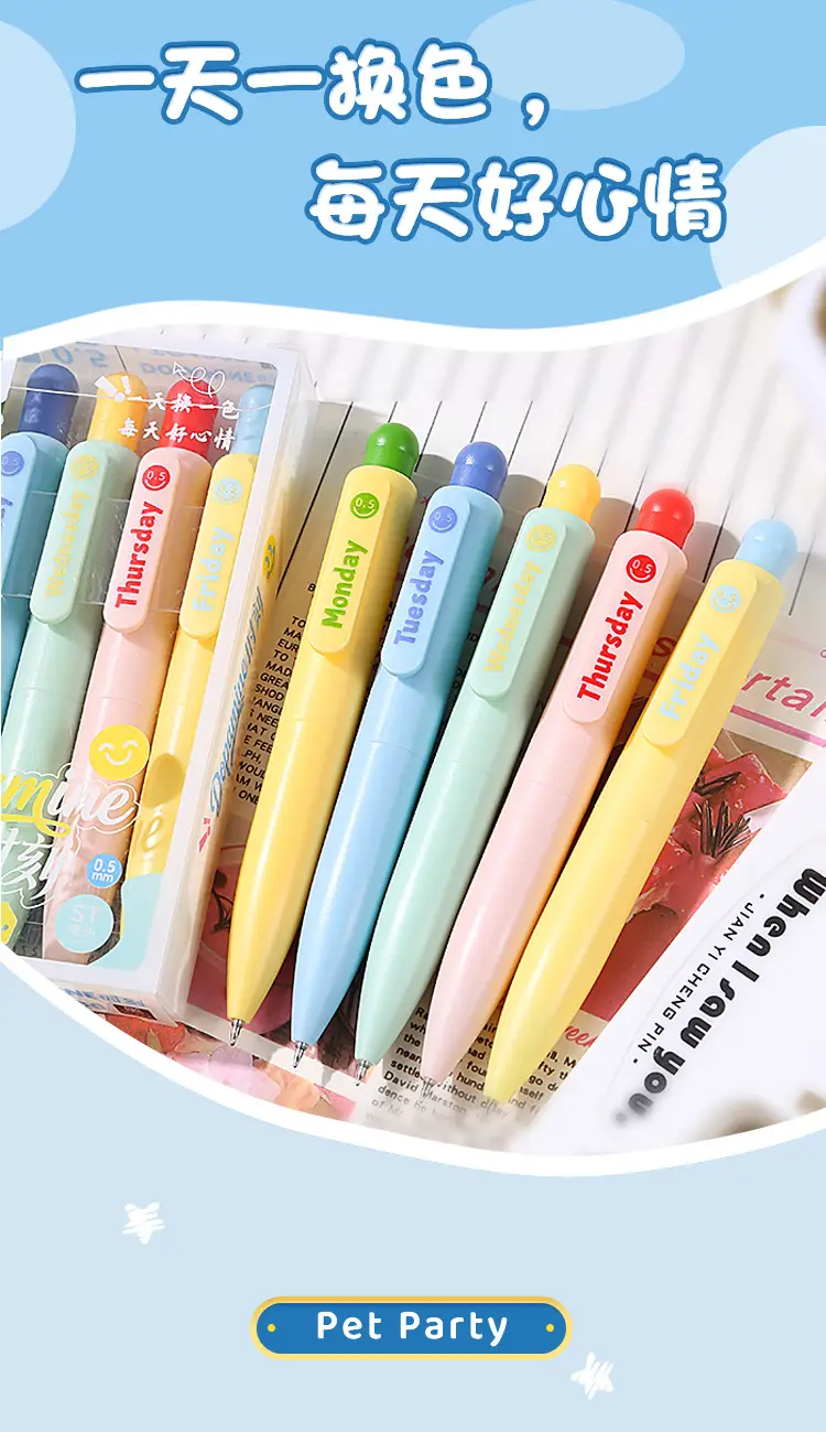 Cute Pocket Pen Mini Portable Pen Ins-Style High-Value 0.5mm Black Gel Pen Quick-Drying Retractable Chubby Pen — feature 4