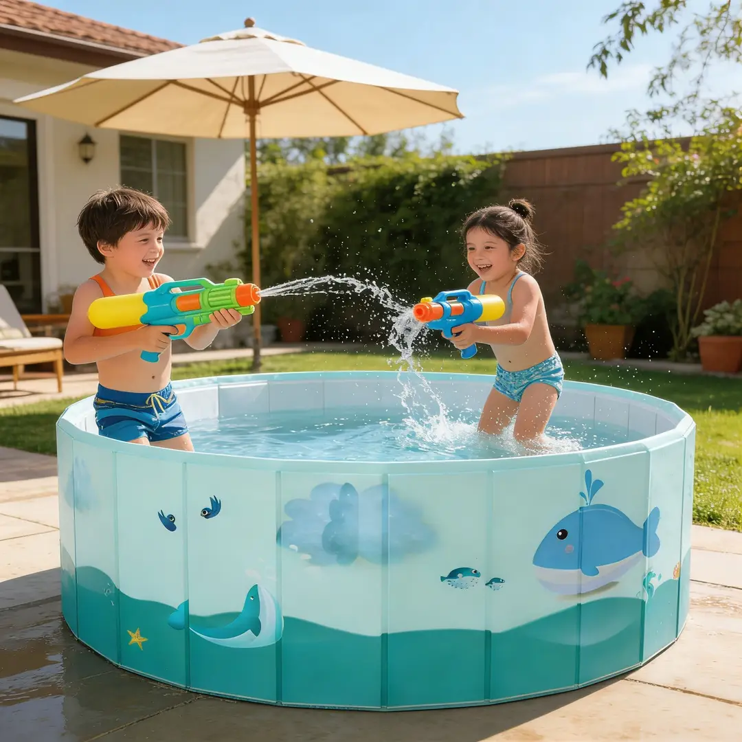 Household Children's Swimming Pool, Inflatable-Free Foldable Pool, Family Baby Swimming Bucket, Outdoor Large Baby Swimming Pool