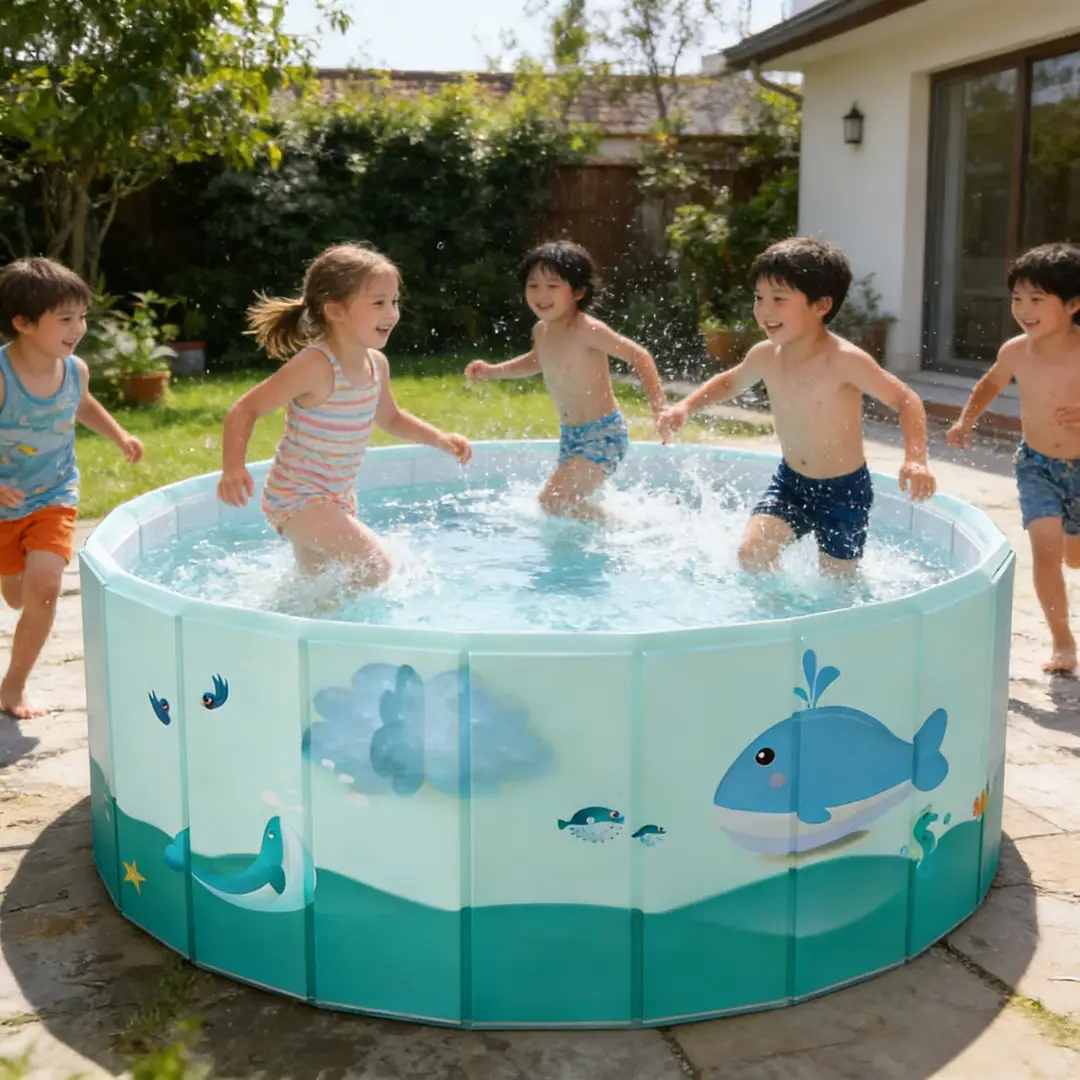 Household Children's Swimming Pool, Inflatable-Free Foldable Pool, Family Baby Swimming Bucket, Outdoor Large Baby Swimming Pool