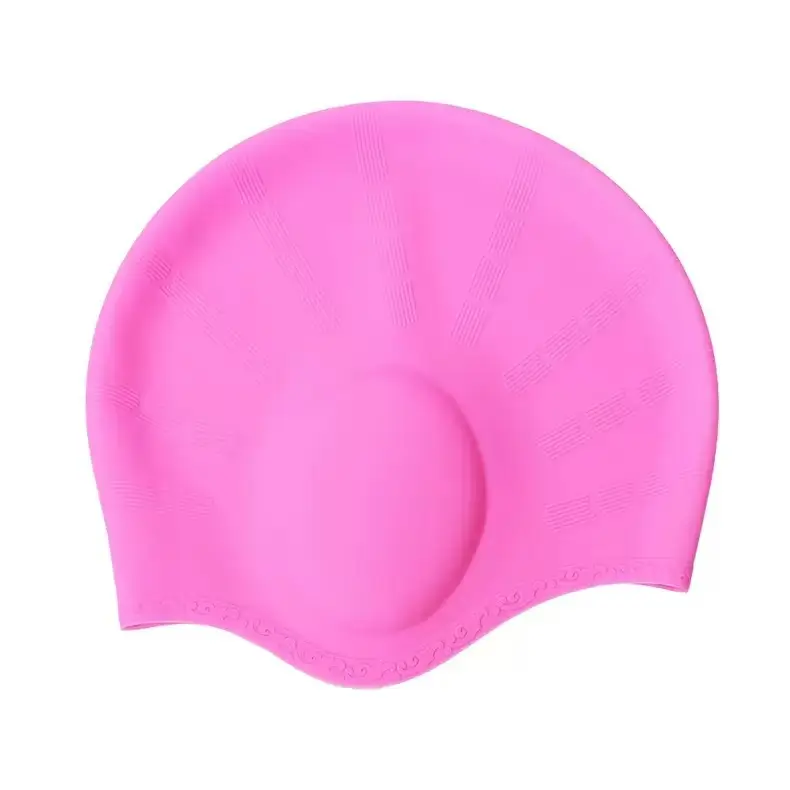 Anti-Slip Water Drop Pattern Silicone Swimming Cap, High Elasticity, Non-Tightening, Waterproof, Ear-Protecting, Suitable for Adults and Children, Long Hair Wrap Swimming Cap